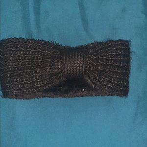 Faux Fur black winter headband